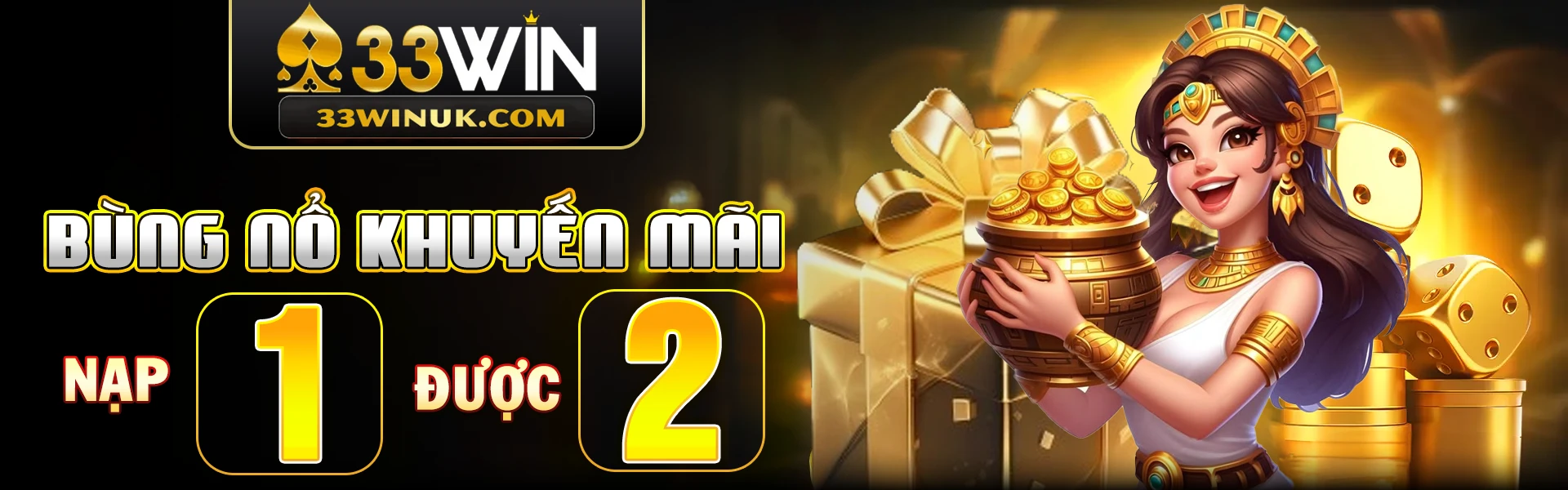 33win bùng nổ khuyến mãi nạp 1 được 2
