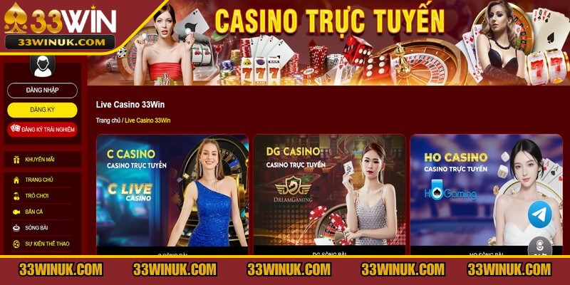 Casino 33Win cho anh em trải nghiệm cảm giác gay cấn