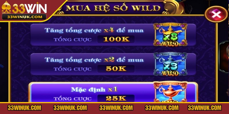 Tính năng trong game slot quay hũ Aladdin