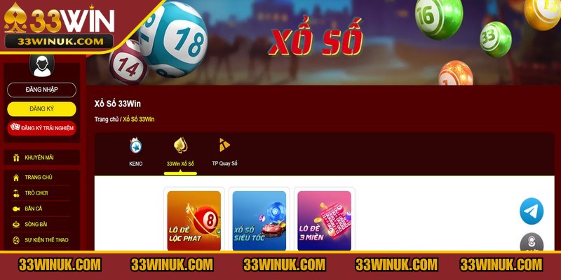 Tham gia xổ số 33Win dự đoán, theo dõi kết quả tiện lợi